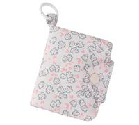 Practical Coin Bag Cable Organiser Korean Fashion Florals/Rabbits Printed Wallet Card Holder for Students and Women Storage Bag