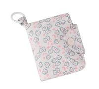 Practical Coin Bag Cable Organiser Korean Fashion Florals/Rabbits Printed Wallet Card Holder for Students and Women Creative Coin Purse