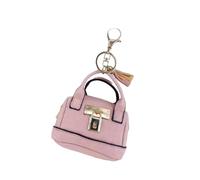 Practical Coin Purse Keychain Bag Sturdy PU Leather Organizers for Women Lipsticks Card and Data Cable Storage Small Bag