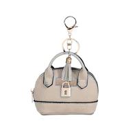 Practical Coin Purse Keychain Bag Sturdy PU Leather Organizers for Women Lipsticks Card and Data Cable Storage