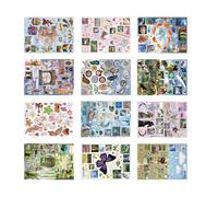 Practical Craft Sticker Removable Adhesive Design Creative Collage Art for School Projects Home Decorating Removable Scrapbooking Sticker