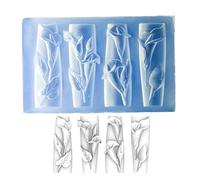 Practical Crafting Carving Flower Nails Art Accessory Mold Silicone Template for Crafting Unique Floral Resin Design Intricate Nail Art Design