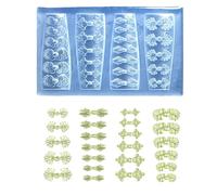 Practical Crafting Carving Flower Nails Art Accessory Mold Silicone Template for Crafting Unique Floral Resin Design Professional Nail Art Supplies