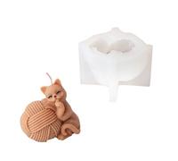 Practical Create Lifelikes Cats with Detailed Knitting Balling Sturdy Silicone Mold Home Accessory for Crafting Gifts for Craft Lovers