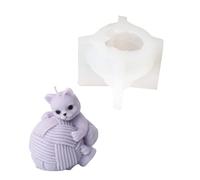 Practical Create Lifelikes Cats with Detailed Knitting Balling Sturdy Silicone Mold Home Accessory for Crafting Gifts for Craft Lovers