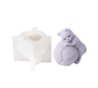 Practical Create Lifelikes Cats with Detailed Knitting Balling Sturdy Silicone Mold Home Accessory for Crafting Cats Mold