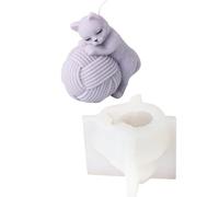 Practical Create Lifelikes Cats with Detailed Knitting Balling Sturdy Silicone Mold Home Accessory for Crafting Home Decoration Crafting
