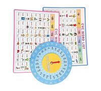 Practical CVC Word List English Teacher Teaching Aid Spelling Games Homeschool Supplies for Kindergarten Homeschool Use Phonics Turntable English Teacher Teaching Word List for Kids