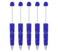 Practical Daily Writing Pen Set, 5 Piece Decorative Ballpoint Pens with Faceted Finish for Desk Lists, Journals and Planners Decorative Desk Pens Journal Writing Set Planner Faceted Ballpoint Notebook