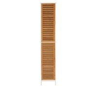 Practical Design 2 Single 4 Inner Shelves Standing Cabinet, Big Impact Display Cabinet, Slim Storage Unit Premier Housewares Natural One Size