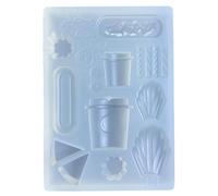 Practical Dessert Accessory Silicone Mold Bread Biscuit Silicone Set for Making Chocolates and Candies Brown