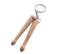 Practical durable wooden small drumstick keychain, trendy design for women, easy to carry, wooden drum stick key ring suitable for daily casual use, フリーサイズ