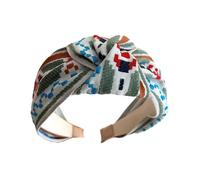Practical Elastic Headbands Embroidered Floral Lace Wide Band Vacation Hairband Breathable Hair Accessories For Women Adjustable Fabric Hairbands