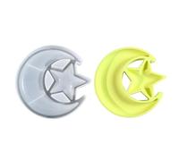 Practical Flexible Silicone Molds for Star and Moon Shaped Storage Trays Portable Accessory for Home Craft Supplies Star Moon Designs