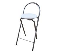 Practical Folding Bar Stool 60cm Height Indoor/Outdoor Use Space-Saving Design Lightweight & Portable Stylish for Kitchen & Patio Color D