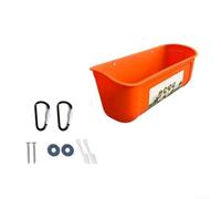 Practical For Poultry Hanging Feed Basin with Screw, Tie, or Hook Installation, Suitable for Small Farm Animals Including Chickens and Ducks (Orange)