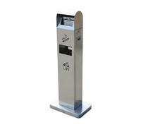 Practical Garbage Can Tr Bin Outdoor Vertical Stainless Steel Column Beautiful and Generous Soot Column Tr Can Relia