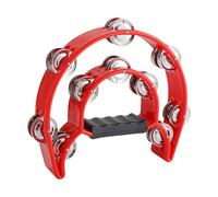 Practical Hand Bells Multiple Color Tambourine Double-Sided Children Enlightenment Toy Flower Drum Rings Percussion Group Activity Instruments