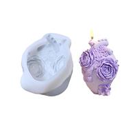 Practical Heart Shape Flower Silicone Craft Mold for Crafting Art Projects and Home Decors Accessories Creation Decorative Heart Shaped Soap Mold