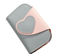 Practical Heart Shaped Keychain Case Wallet with 6 Hooks and Card Slots for Keeping Safe and Tidy At Home Outdoor Keychain Case