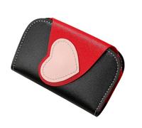 Practical Heart Shaped Keychain Case Wallet with 6 Hooks and Card Slots for Keeping Safe and Tidy At Home Outdoor Wallet