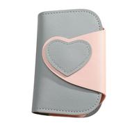 Practical Heart Shaped Keychain Case Wallet with 6 Hooks and Card Slots for Keeping Safe and Tidy At Home Outdoor Holder