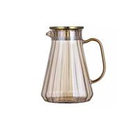 Practical Household Large Capacity Glass Water Kettle, Creative Drinkware Pitcher for Cold Water, Juice, Milk, Coffee, Tea Pot, 1.5L Or 1.8L Iced Tea Pitcher(Medium)