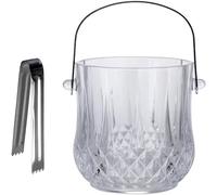 Practical Ice Storage Bucket with Handle for Home and Bars, Glass and Stainless Steel Material, Easy to Clean and Place, Stylish Design for Beer Cooler and Party UseFashion Processed