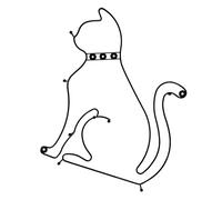 Practical Iron Wall Hook for Organizing Entryway Bedroom Featuring Cartoon Cats Functional and Simple Decors Retro Cartoon Cats Wall Hook Minimalist Design for Home Decors Functional to Hanging Hats