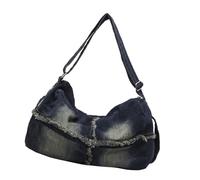 Practical Jean Shoulder Bag With Adjustable Strap Crossbody Purse Vintage Satchel Student Essential Bag Shoulder