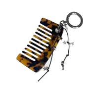 Practical Keychain Comb Tool Lightweight Acrylic Metal Design Hair Grooming Keychains For On The Go Styling Stylish Comb Keyring Accessory