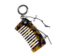 Practical Keychain Comb Tool Lightweight Acrylic Metal Design Hair Grooming Keychains for on the Go Styling Gift Comb Keychain for Women