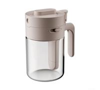 Practical kitchen seasoning container with airtight lid and forward handle, for storing various spices and herbs securely (Milk Coffee)