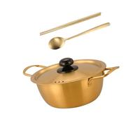 Practical Korea Ramen Pot with Spoon and Chopsticks for Picnic Curry Camping 16cm