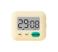 Practical LCD Timer for Baking Cooking and Daily Activities with Audible and Large Digits for Easy Reading from a Distance in Any Room (Yellow)
