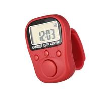Practical LED Backlights Finger Counter Rechargeable 6 Digit Display with Low-Light View for Fitness and Lab Applications Adjustable Silicone Rings Counter