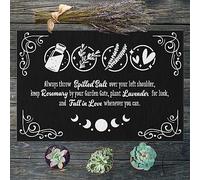 Practical Magic Welcome Mat | Witchy Indoor/Outdoor Mat | Salt Rosemary Lavender Love | Gothic 24X16 Inch