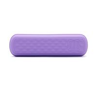 Practical magnetic make-up brush box made of silicone, protects brushes from dust and damage, easy to carry for travel and business trips, purple, Large