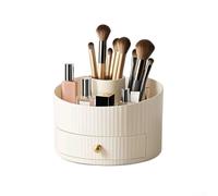 Practical Makeup Organizer Box Made from Sturdy Plastic Material Offering Protection and Order for Your Cosmetic Collection at Home (White)