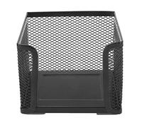 Practical Mesh Memo Holder Black Metal Sticky Note Cube Sticky Note Box for Office Business Card Paperclip Small Craft Office Memo Cube Box for Business Card Paperclip Small Craft