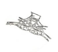 Practical Metal Hair Clip with Unique Spiders Web Design for Women Fashion Accessory for Home Office Party Professional Hairstyle