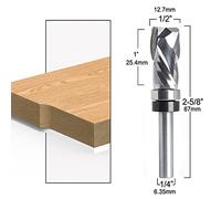 Practical Milling Cutter 1/4" Shank 6mm Shank Compression Flush Trim Solid Alloy Router Bit Woodworking