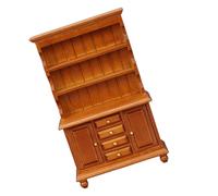Practical Miniature Dollhouses Furniture 1 12 Scale Sturdy Wood Three Layers Bookcase Accessory For Kids Pretend Play Lifelikes Miniature Furniture