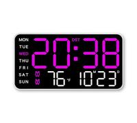Practical Modern LED Timepiece Electronic Digital Wall Clock Space Saving Design for Decor PVC Electronic Clock
