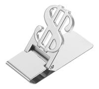 Practical Money Clip Money Storage Clip Silver Zinc Alloy Stainless Steel Prevent Items from Missing Easy to Store Office Use