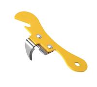 Practical Multifunctional Can Opener for Kitchen Household Bottle Opener with Robust Cooking Tool for Beer Glass Efficient Opening Tool (Yellow, 9.7 cm x 3.4 cm)