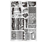 Practical Nails Stamping Plate With Unique Traditional Designs Manicure Stainless Steel For Fashionable Nails Art Festival Nail Art Accessory