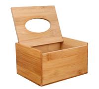 Practical Napkin Box Tissue Holder in Bamboo Wood for Home | Slide-open Cover, Flip-top Panel, Smooth Polished Finish, Easy Refill for Tissues and Napkins