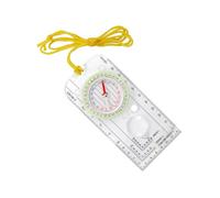 Practical Outdoor Orienteering Compasses Acrylic Map Ruler Light Weight Navigation Device For Activity Acrylic Hiking Orienteering Map Reading Portable