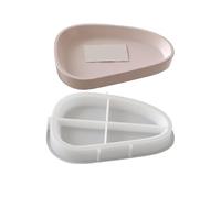 Practical Oval Plate Flexible Silicone Tray with Sturdy Base Great for Dining Table Setting and Event Daily Use Decorative Tray